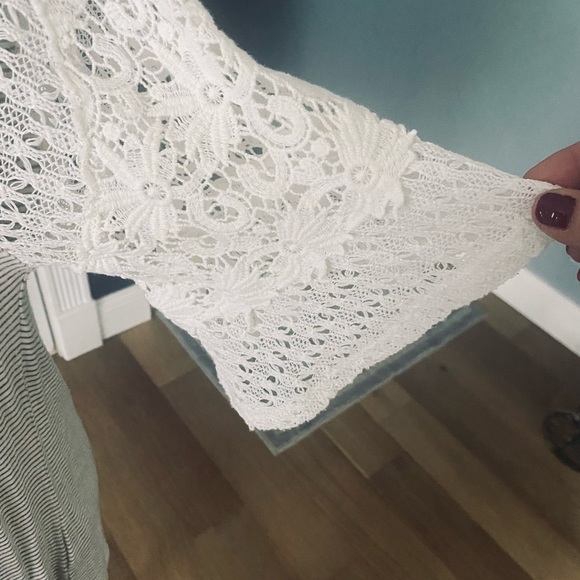 Maurices Taupe and White Striped Top - Picture 3 of 6